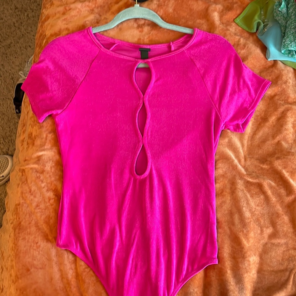 Pink body suit